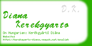diana kerekgyarto business card
