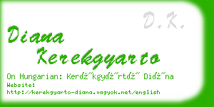 diana kerekgyarto business card